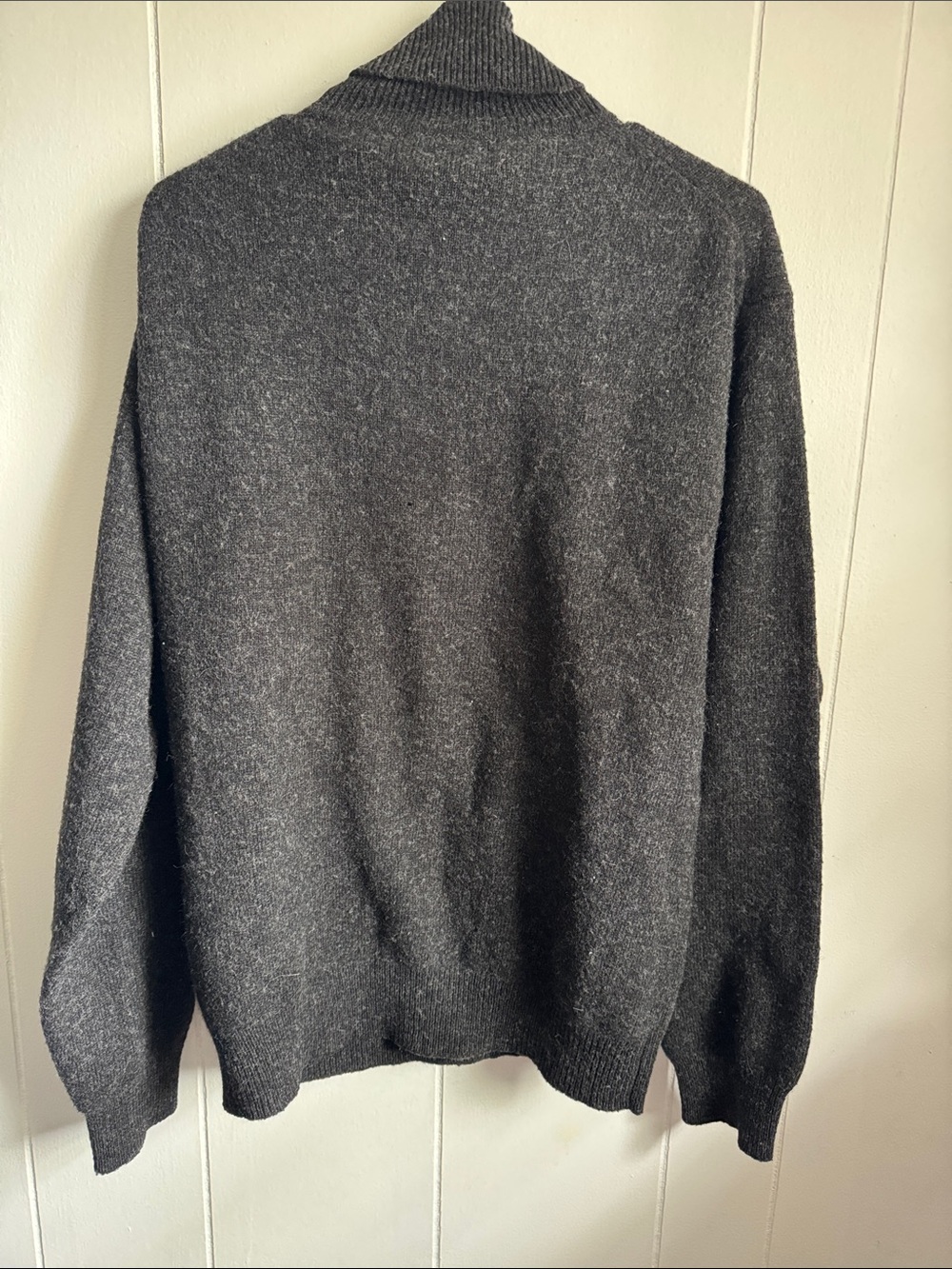 J. Crew Women's Charcoal Turtleneck 100% Lambswool Sweater Sz M - Picture 5 of 5